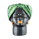 Medium-green woman head vase