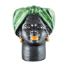 Medium-green woman head vase