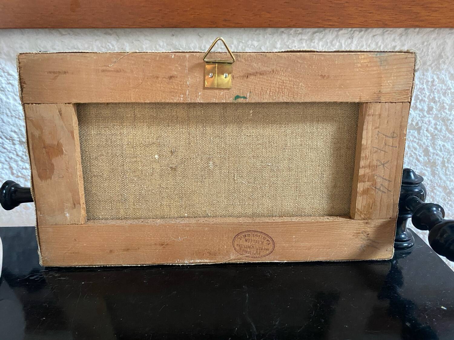 Oil on canvas on old frame