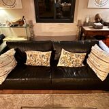 3-seater canapé in glazed calf leather