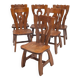 Set of 6 chairs by Guillerme and Chambron
