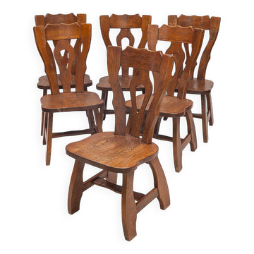 Set de 6 chaises par Guillerme et Chambron