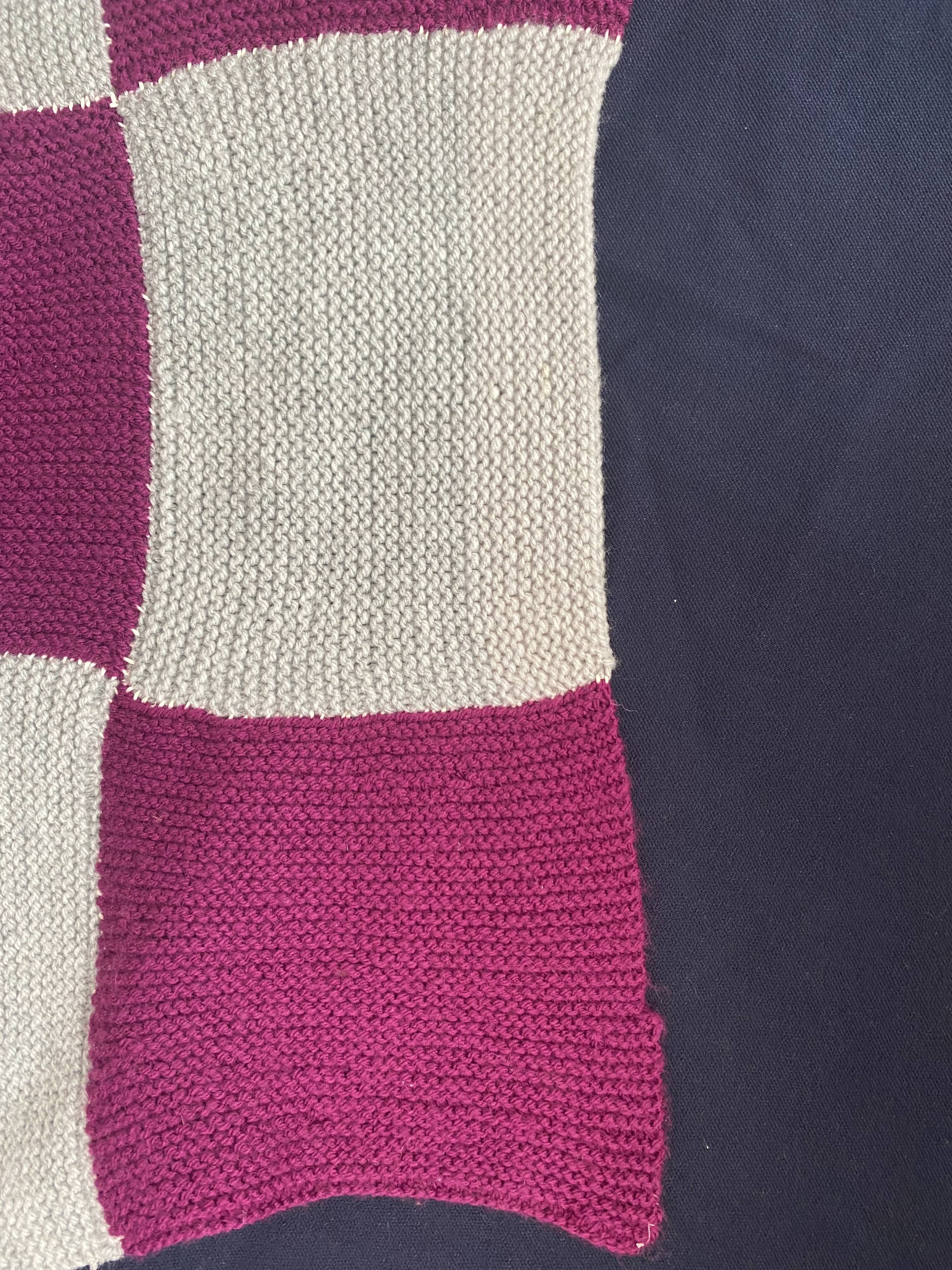 Wool patchwork plaid