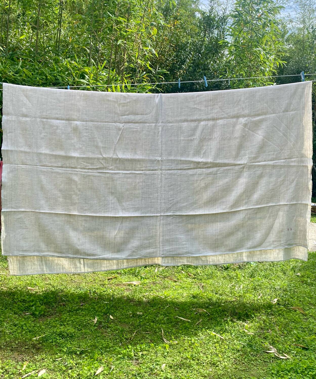 Drap chanvre ancien XIX