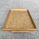 Vintage woven bamboo breakfast serving tray