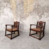 Paire de fauteuils néo-basque