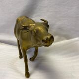 Brass buffalo figure