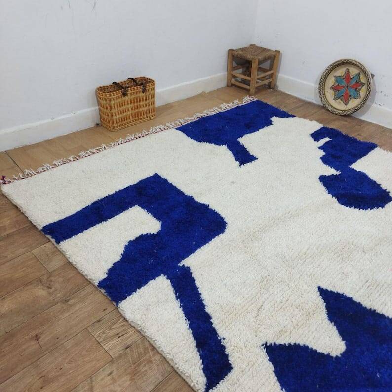 Tapis berbere de oued zem traditionnelle taille 150 x 250 cm