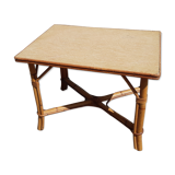 Rattan coffee table, vintage 60s