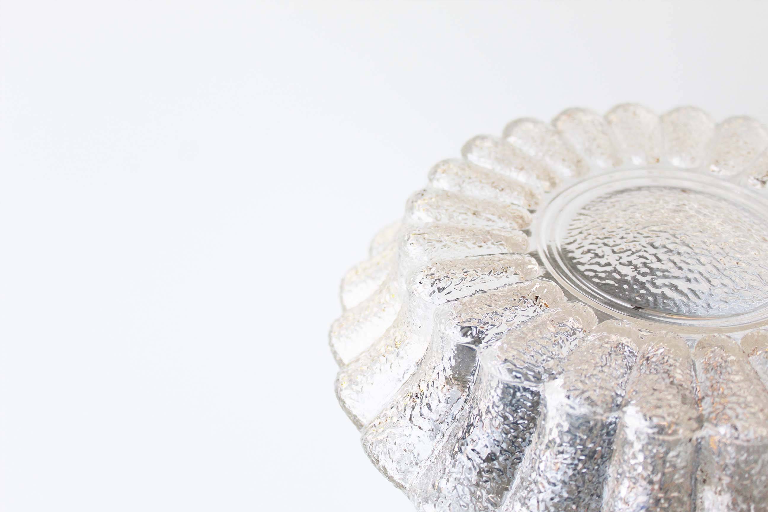 Vintage Murano glass flush mount lights, Italy 1970's