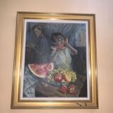 The child who eats a watermelon