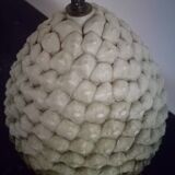 Lamp chaumette faience shape green pine cone 45x22 cm