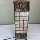 Capiz shell lamp and woven twigs