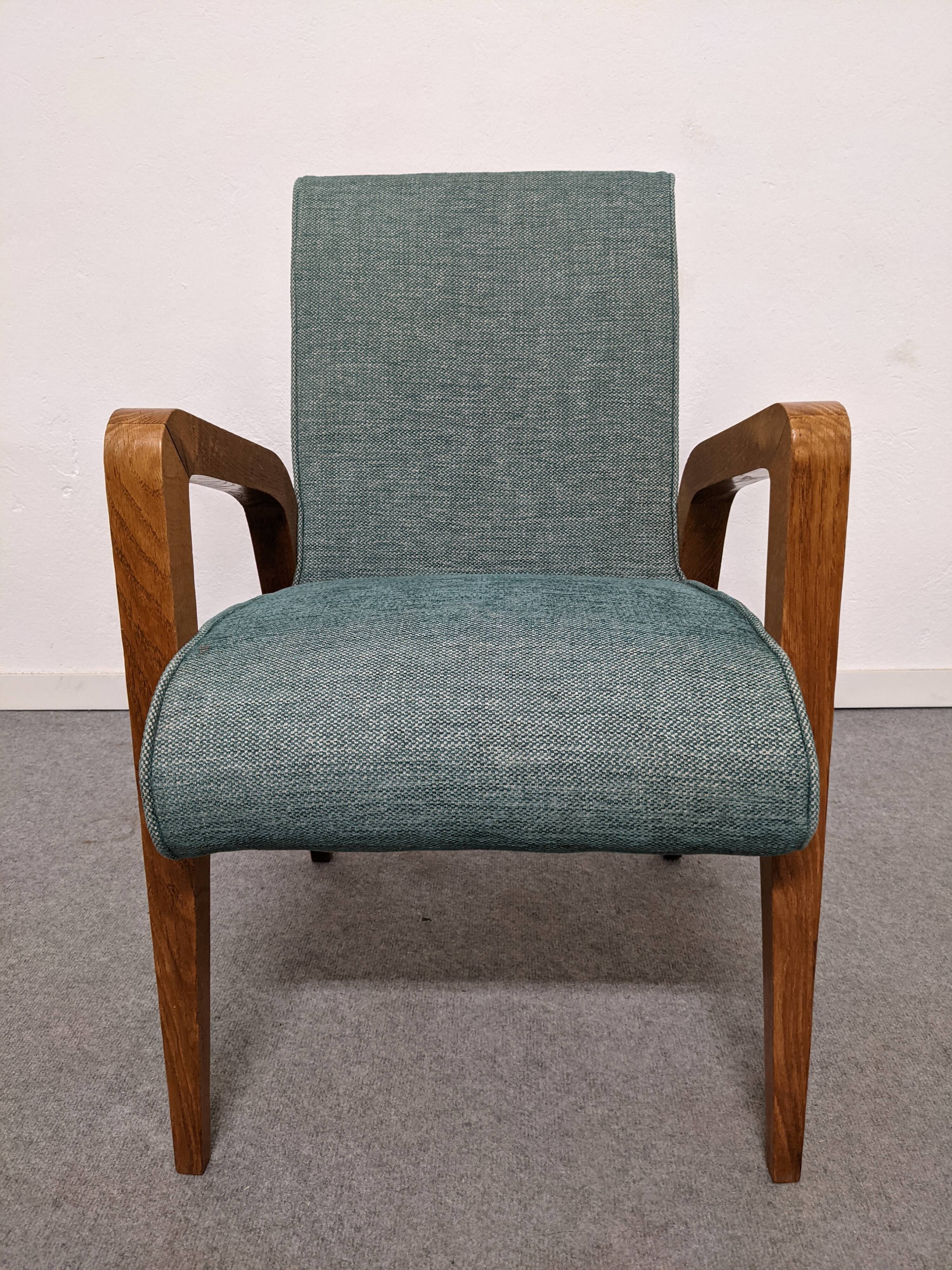 Pair of free span bridges armchairs from the 50s