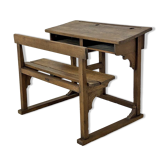 Vintage double school desk 50's