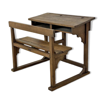Vintage double school desk 50's