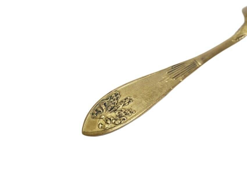 Art Nouveau style sugar bowl spoon by Hersch Mordka Spiro, Poland, 1930s