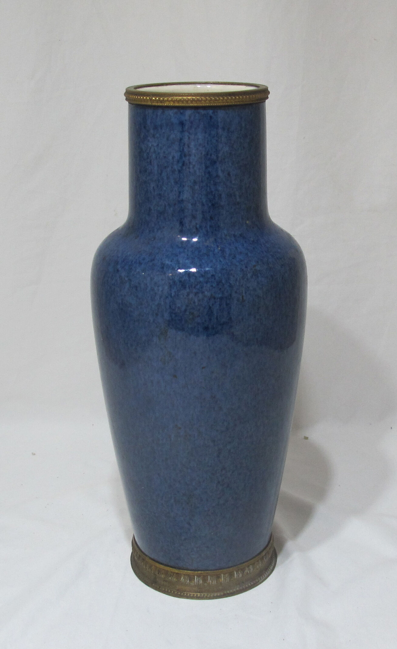 Large powdery blue porcelain vase