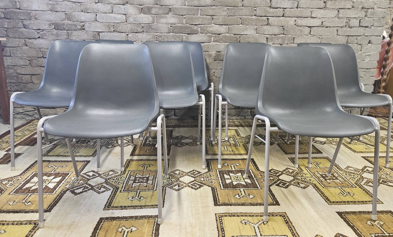 Lot of 10 Helmut Starke chairs from the 1970s