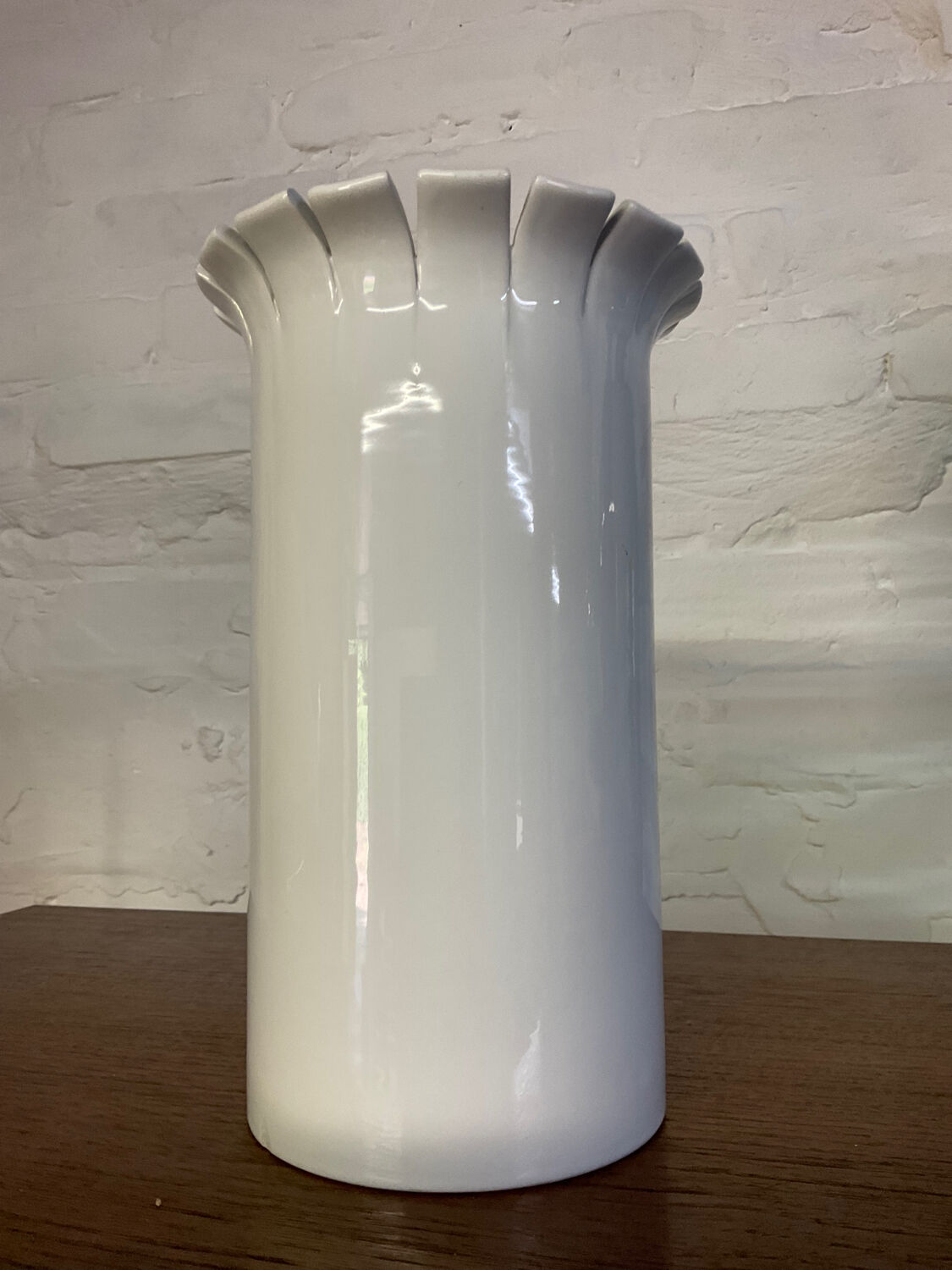 Vintage Italy vase in glazed ceramic