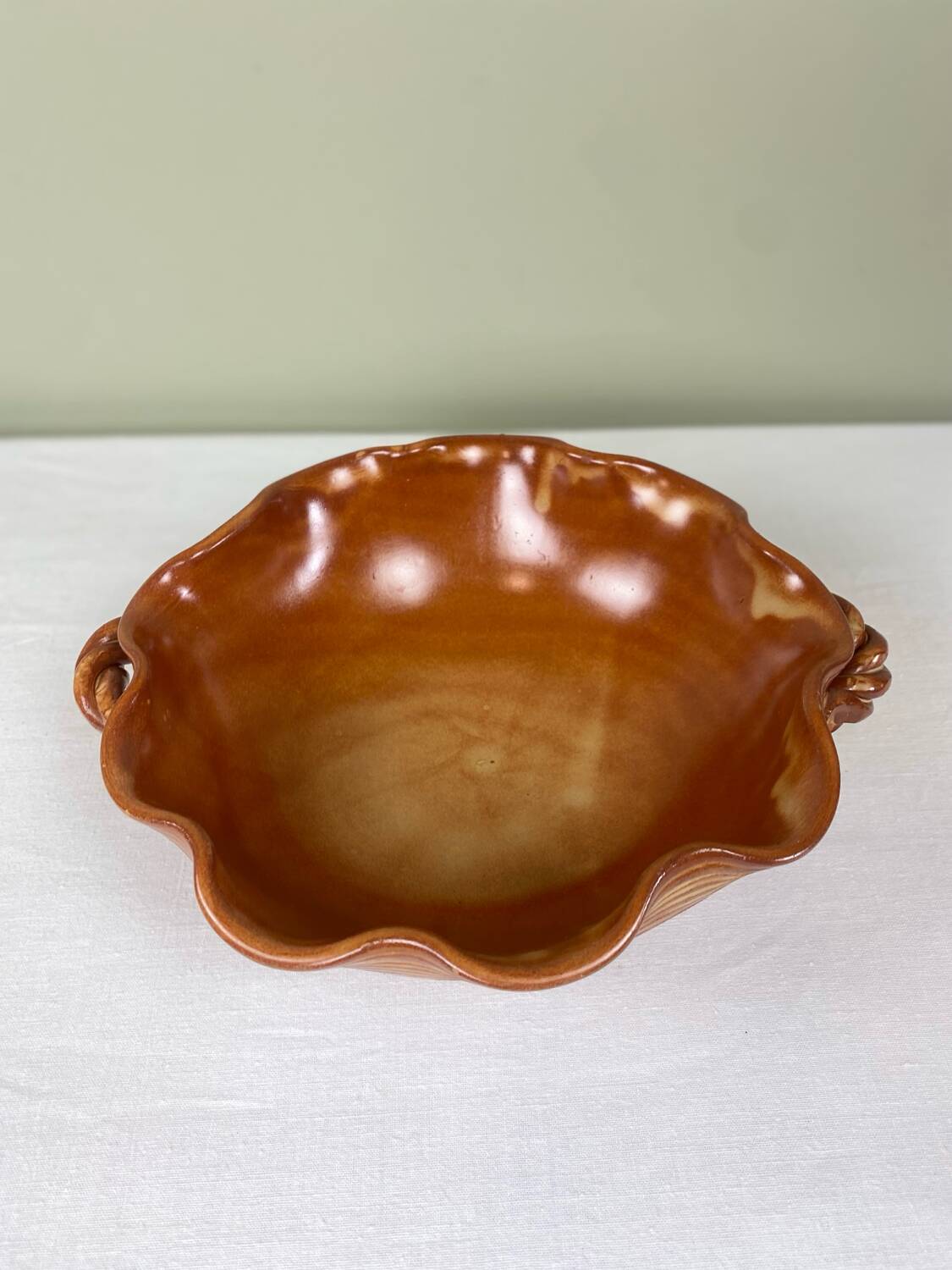 Glazed terracotta cup