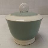 Digoin Sarreguemines almond green vintage Art Deco earthenware coffee set