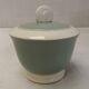 Digoin Sarreguemines almond green vintage Art Deco earthenware coffee set