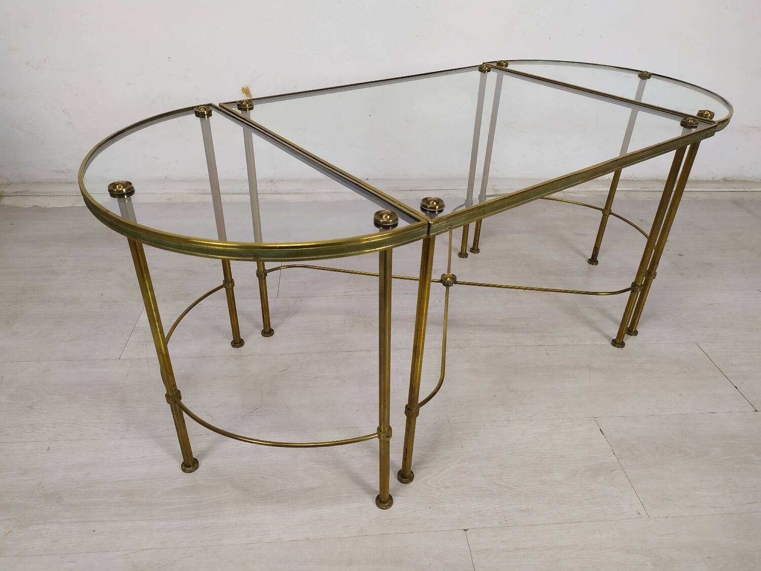 Golden brass coffee tables