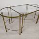 Golden brass coffee tables