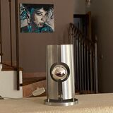 "Space age" lamp 1970 Curved aluminium.