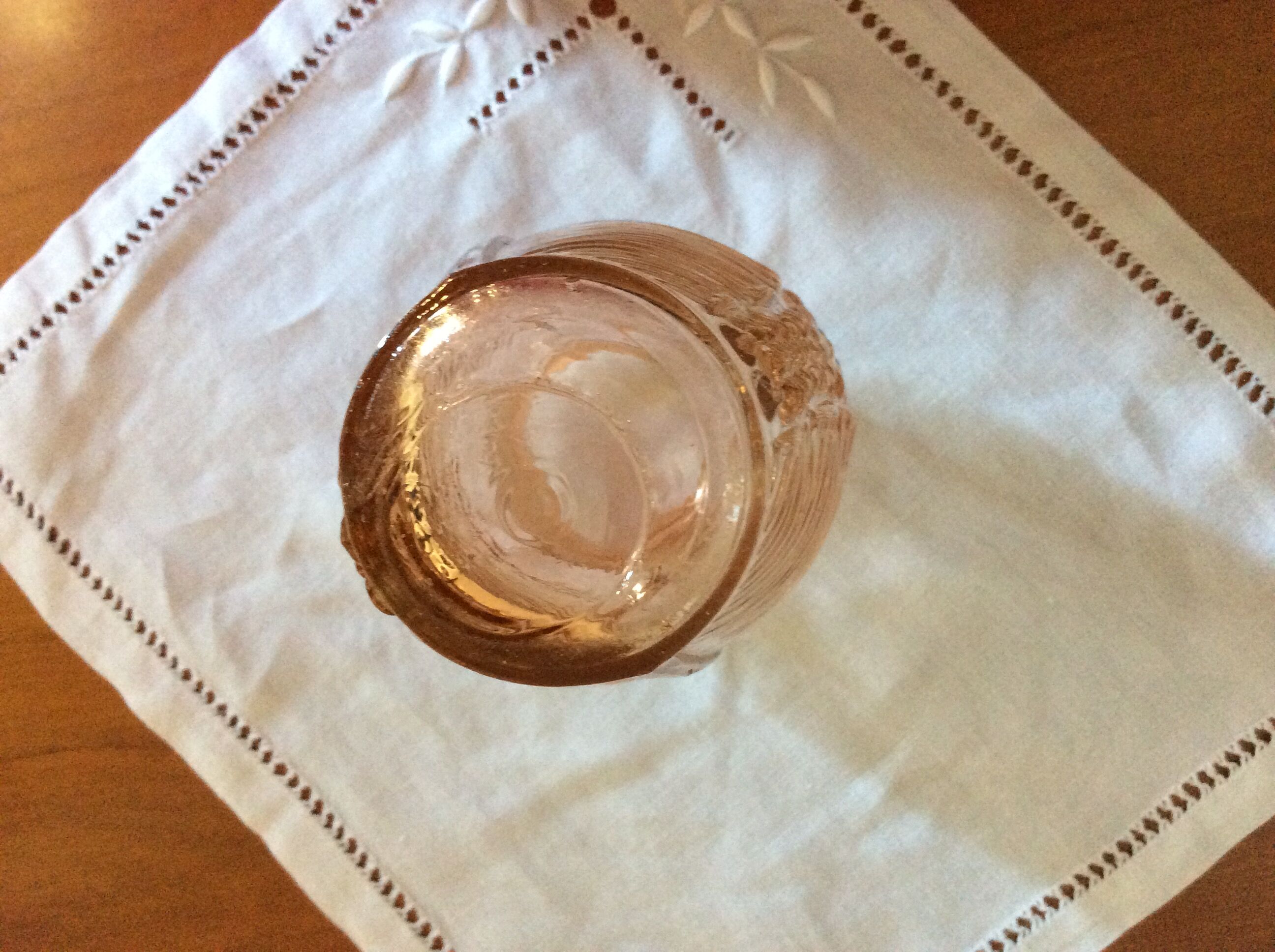 Pink glass vase