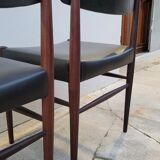 Pair of vintage teak Scandinavian chairs 1950