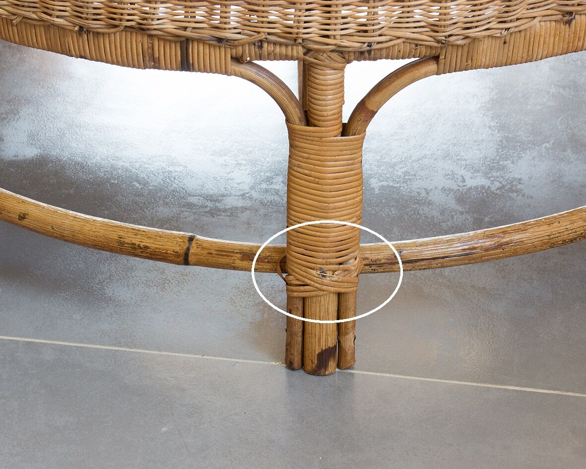 Rattan coffee table 120 cm