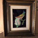 Enamel painting "The Peacock"