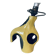 Vintage Yellow & Black Ceramic Lamp Base Modernist 50s/60s Free Form