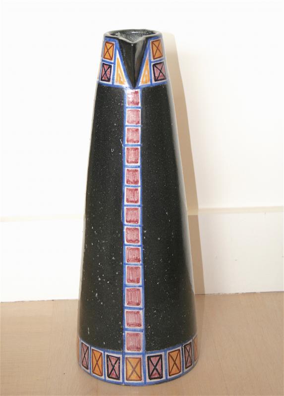 Black ceramic pitcher Manufacture Alfaraz 1960-1970