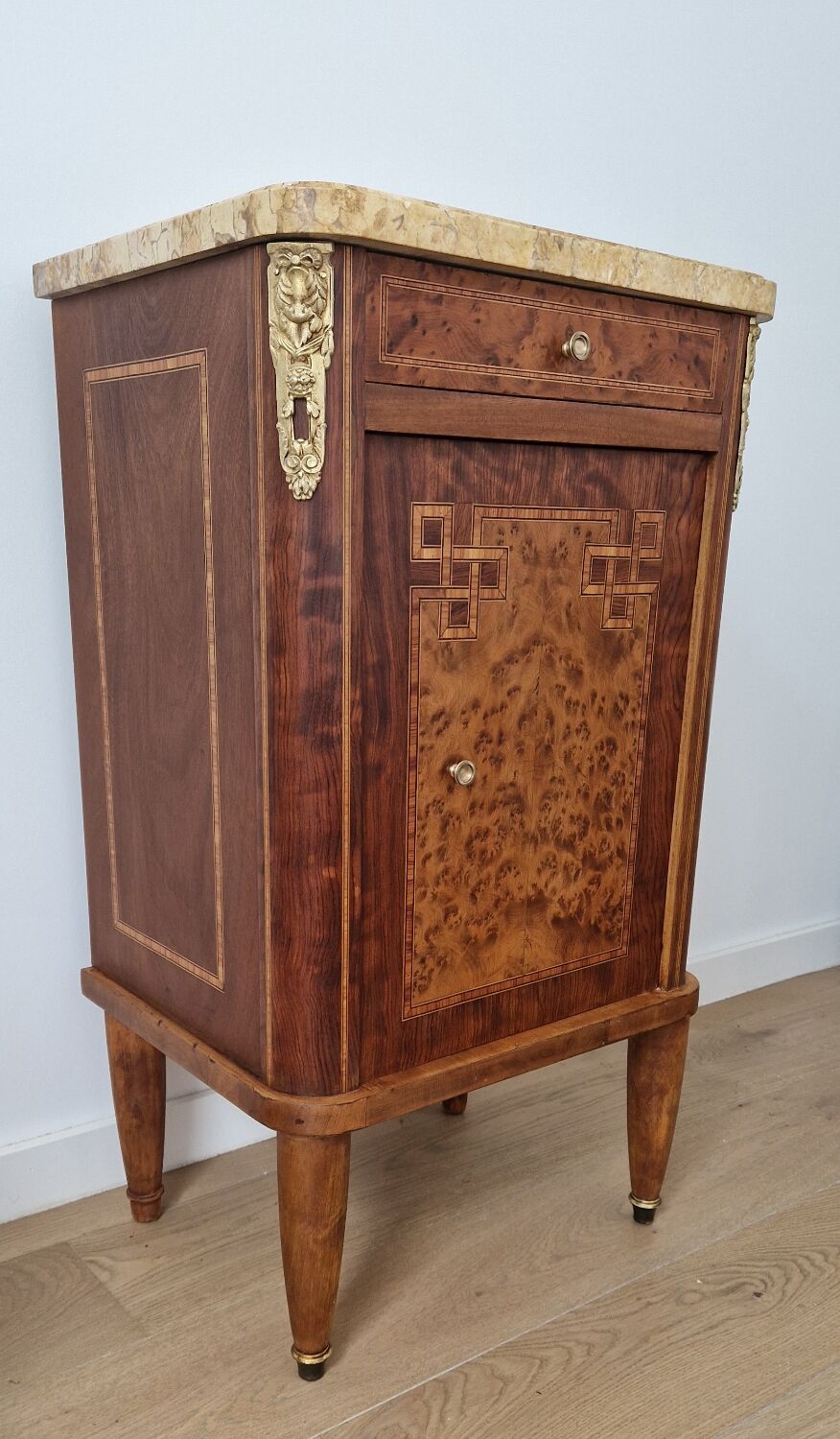 Low furniture marquetry style louis XVI