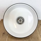 Industrial Green Enamel Factory Pendant Lamp from Multi Electrical Co,1960s