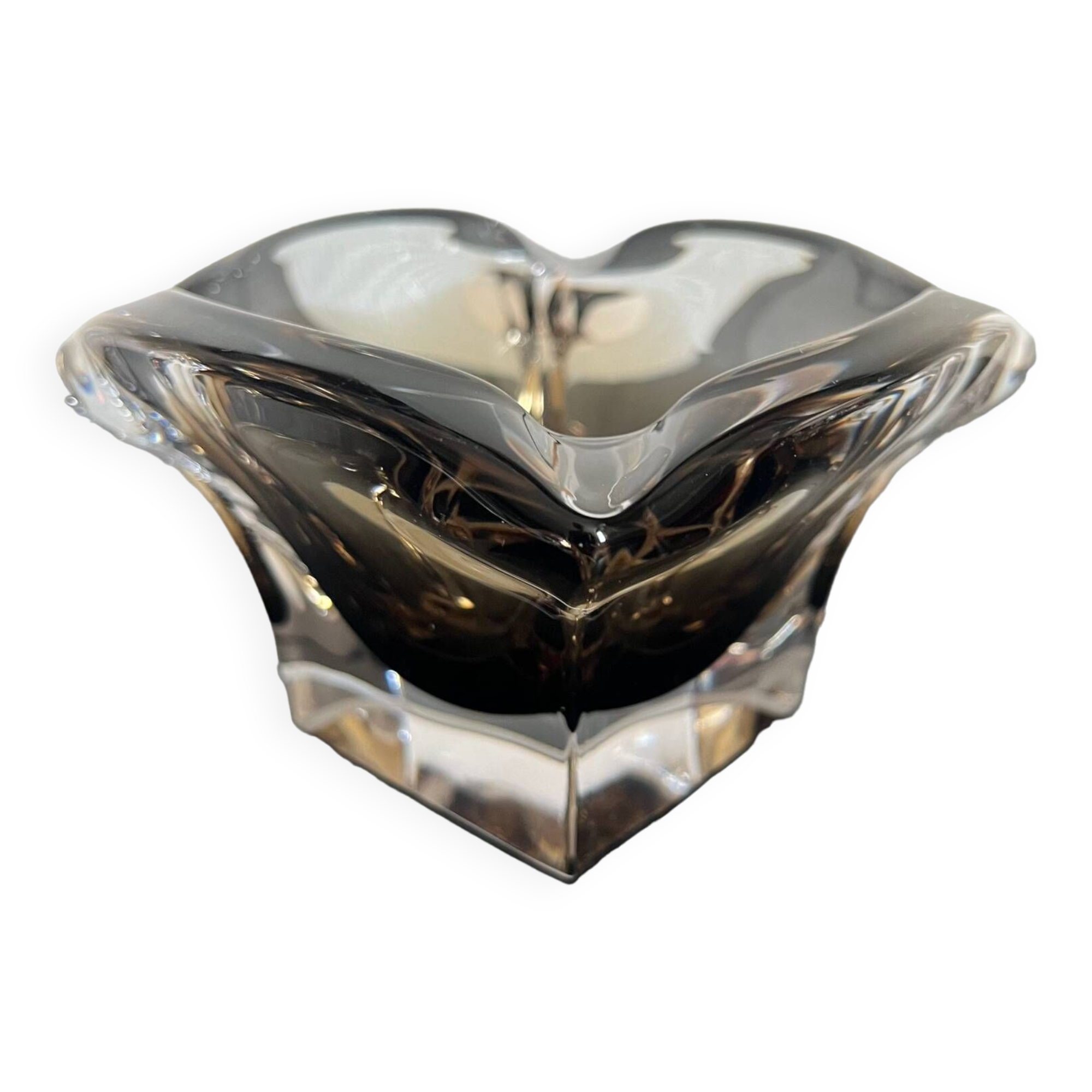 Thick glass ashtray from the 80s