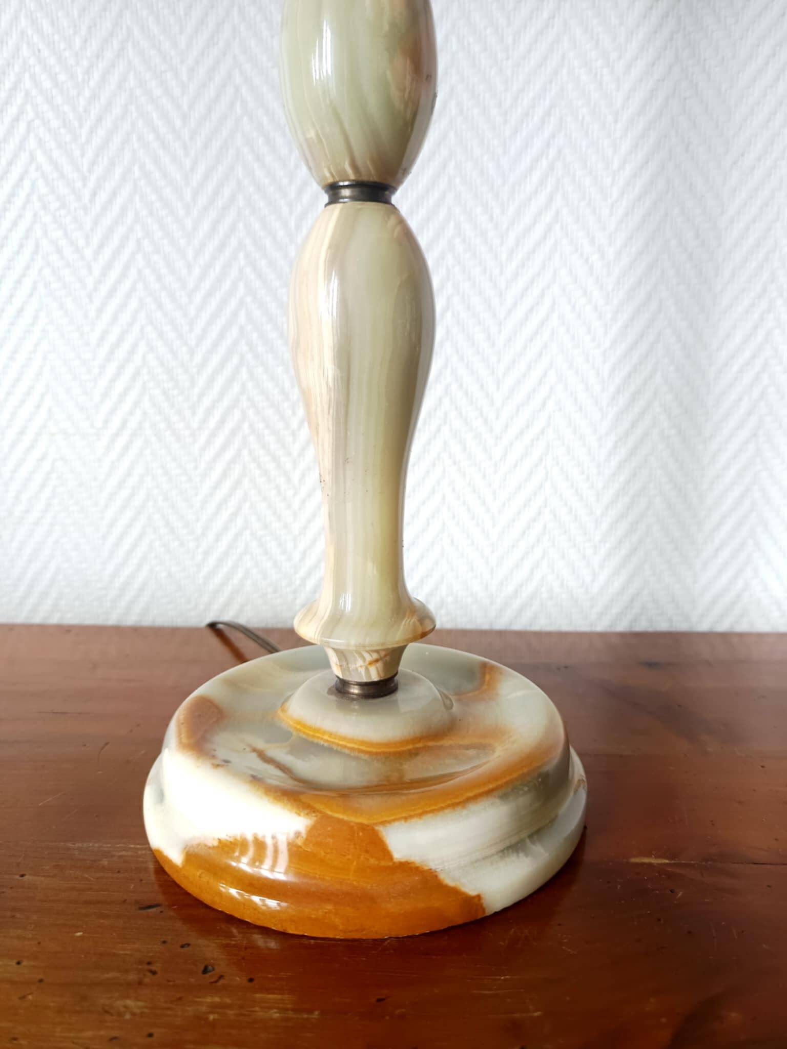 Onyx lamp 62cm vintage 1970