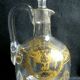 Carafe ewer colorless enamelled fine gold, Empire style: Eagle and louis XVI knot