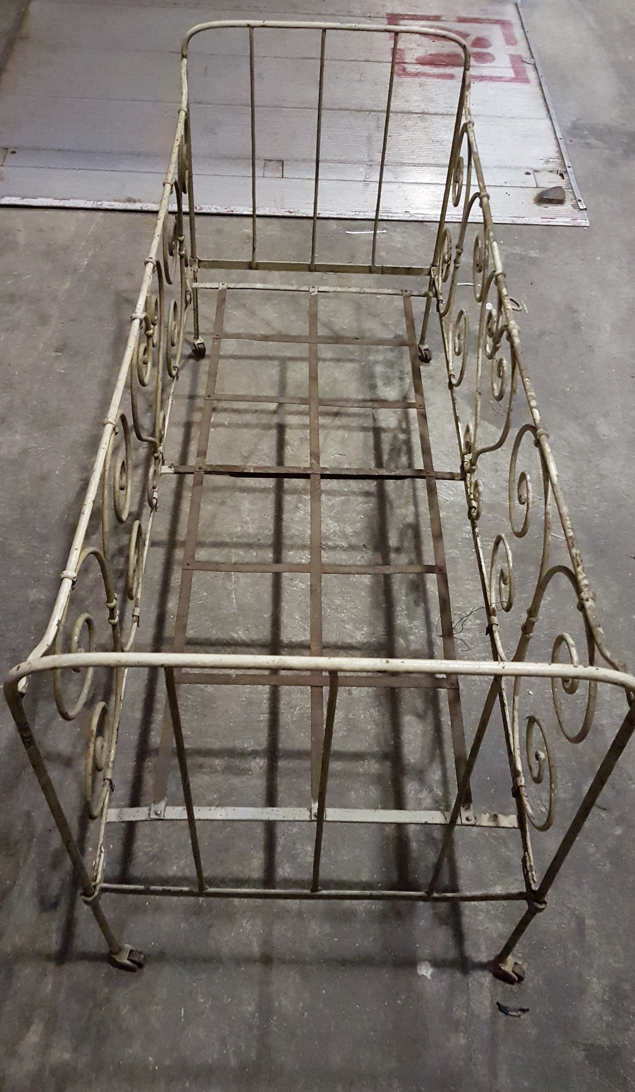 Old wrought iron bed