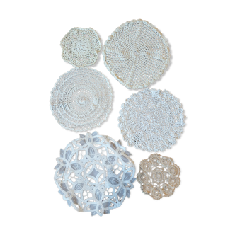 Lot of 6 old doilies