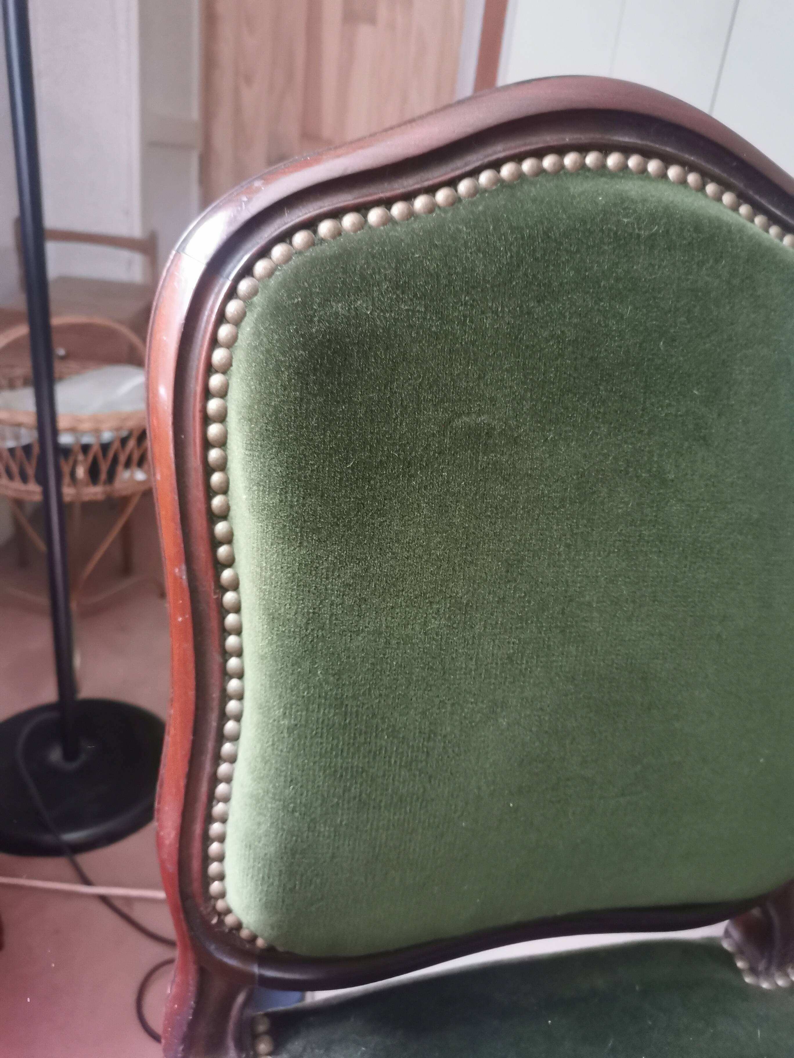 Two empire velvet chairs