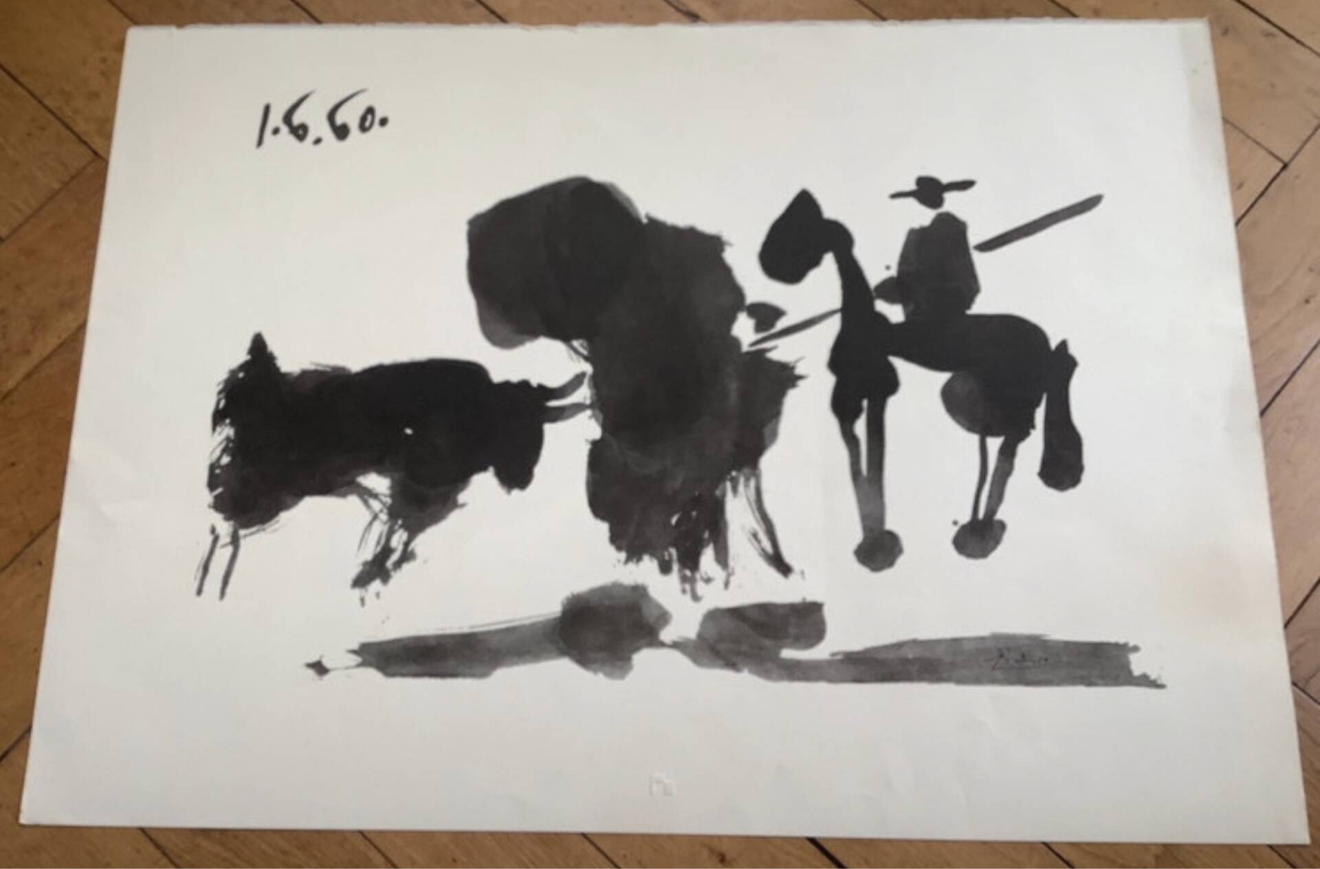 Picasso print on paper 50X70 cm