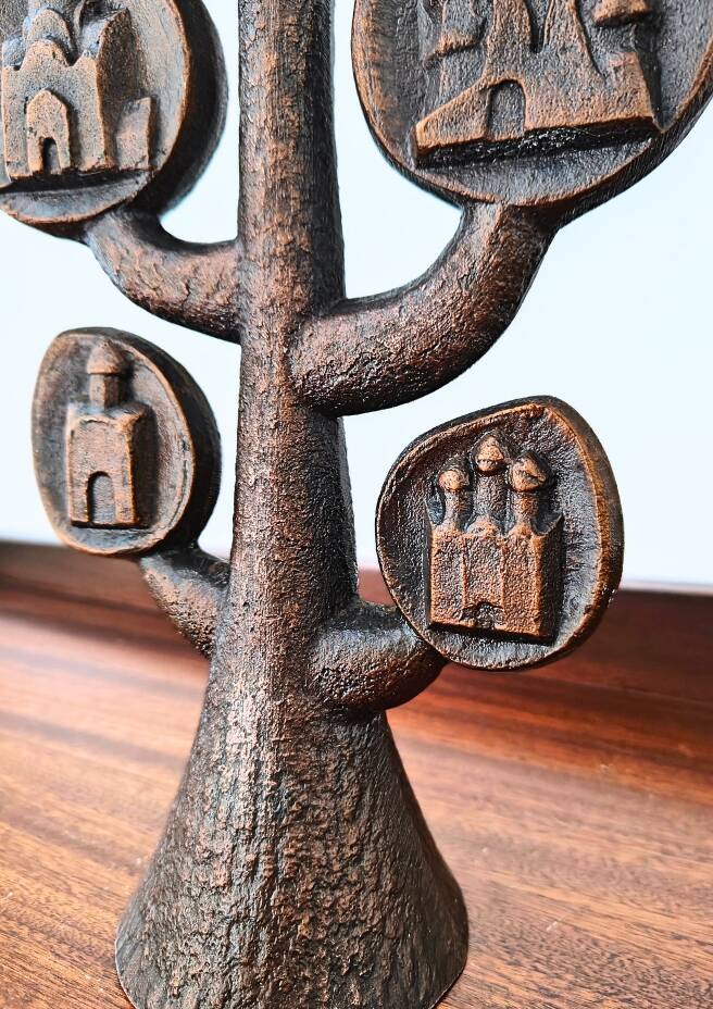 Mid-century bronze candlestick Golden Ring from Russia