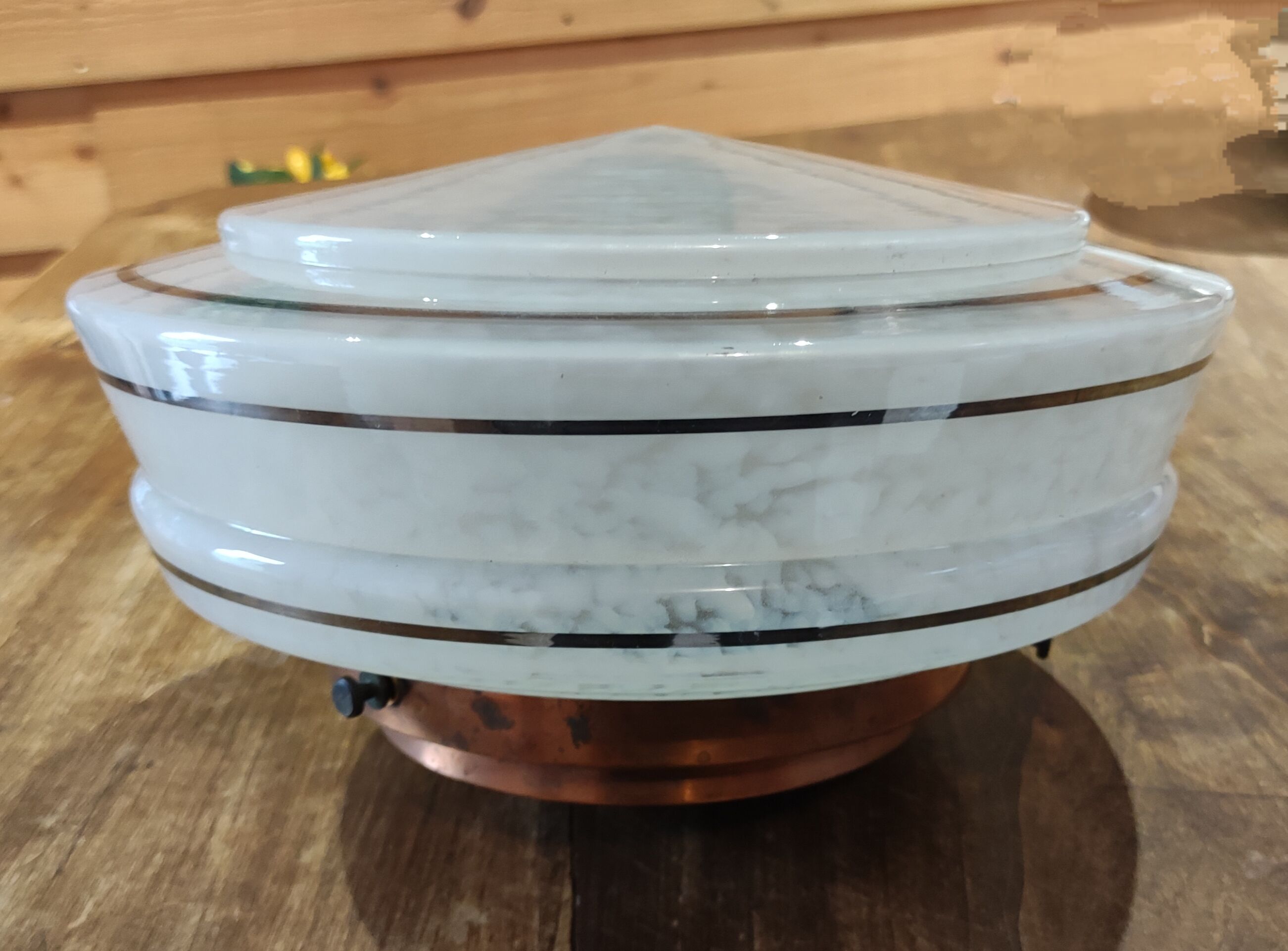 Vintage ceiling lamp/glassware from Clichy