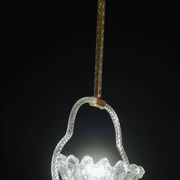 Charming Art Deco Barovier & Toso pendant light chandelier Murano glass, 1950s