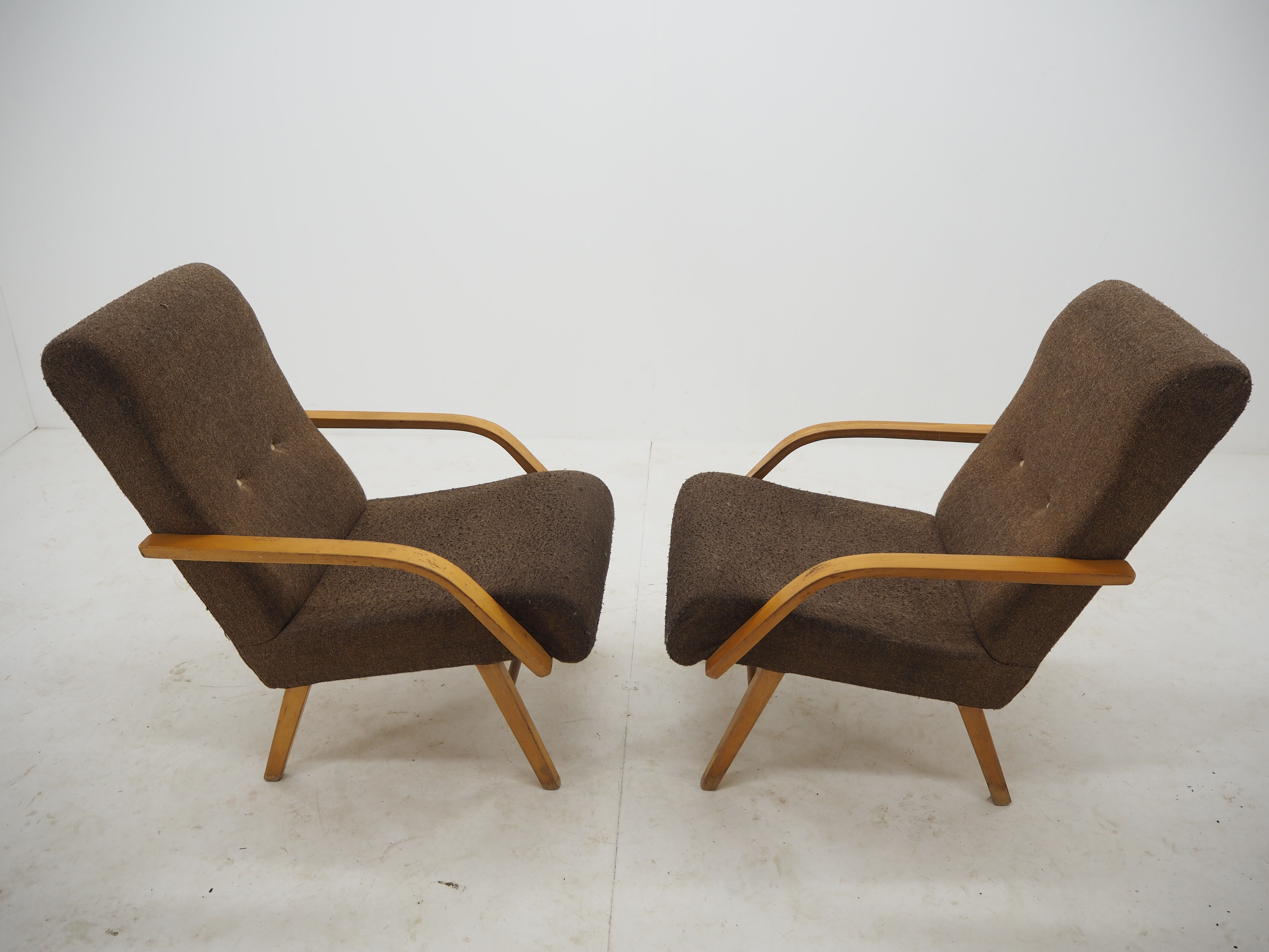 Pair of armchairs, Czechoslovakia, 1960
