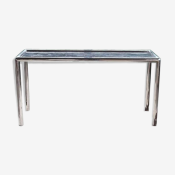 Console John Mascheroni en chrome et marbre, 1970